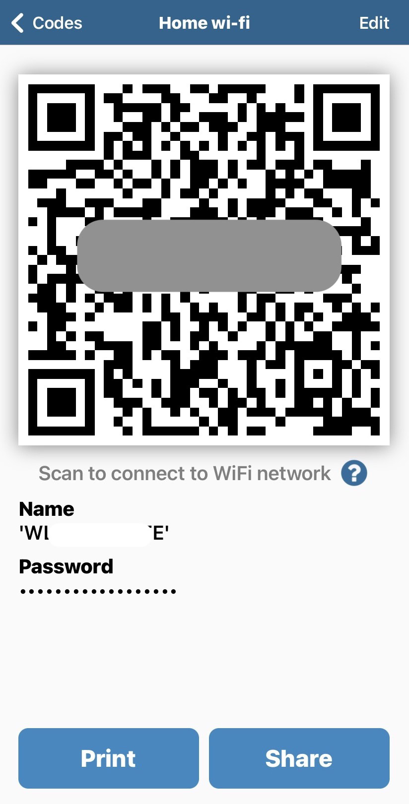 qr code for sharing wi fi