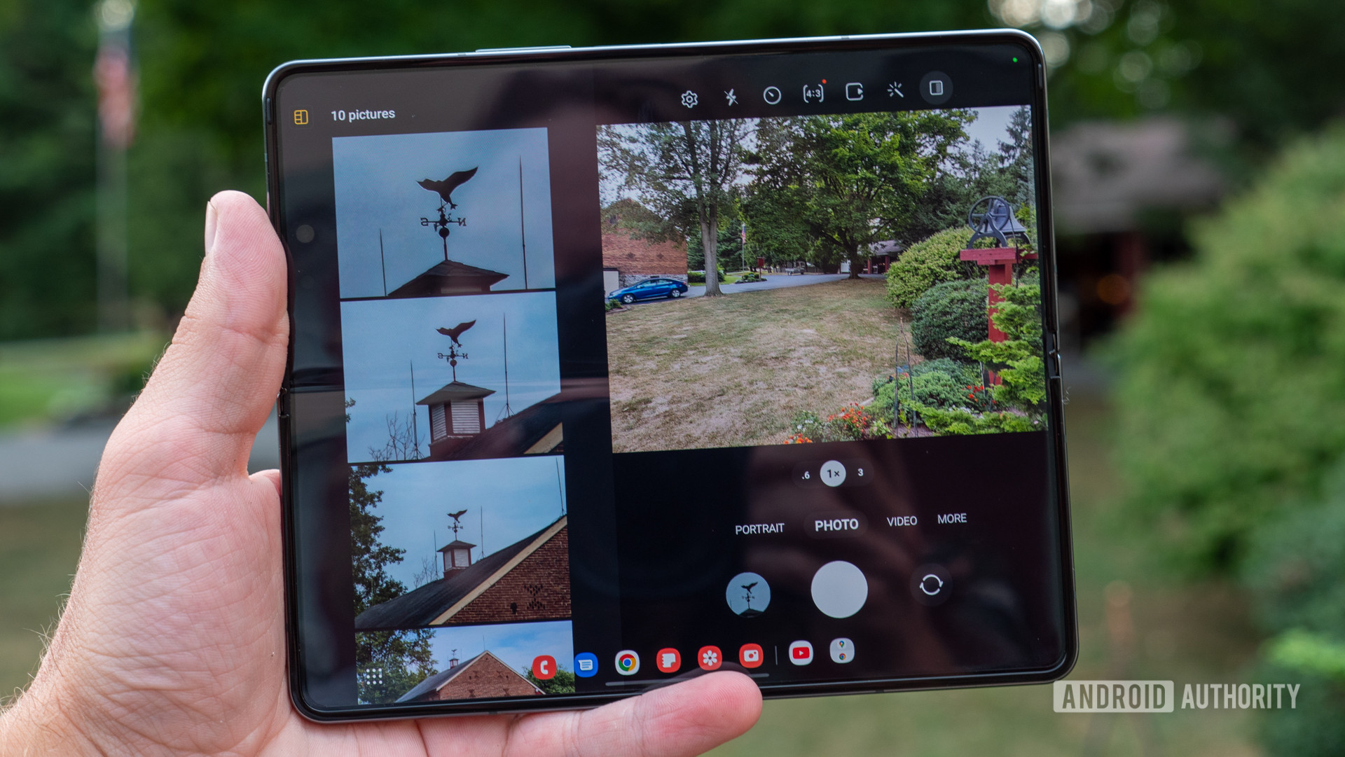 Antarmuka kamera Samsung Galaxy Z Fold 4 di Android 12L