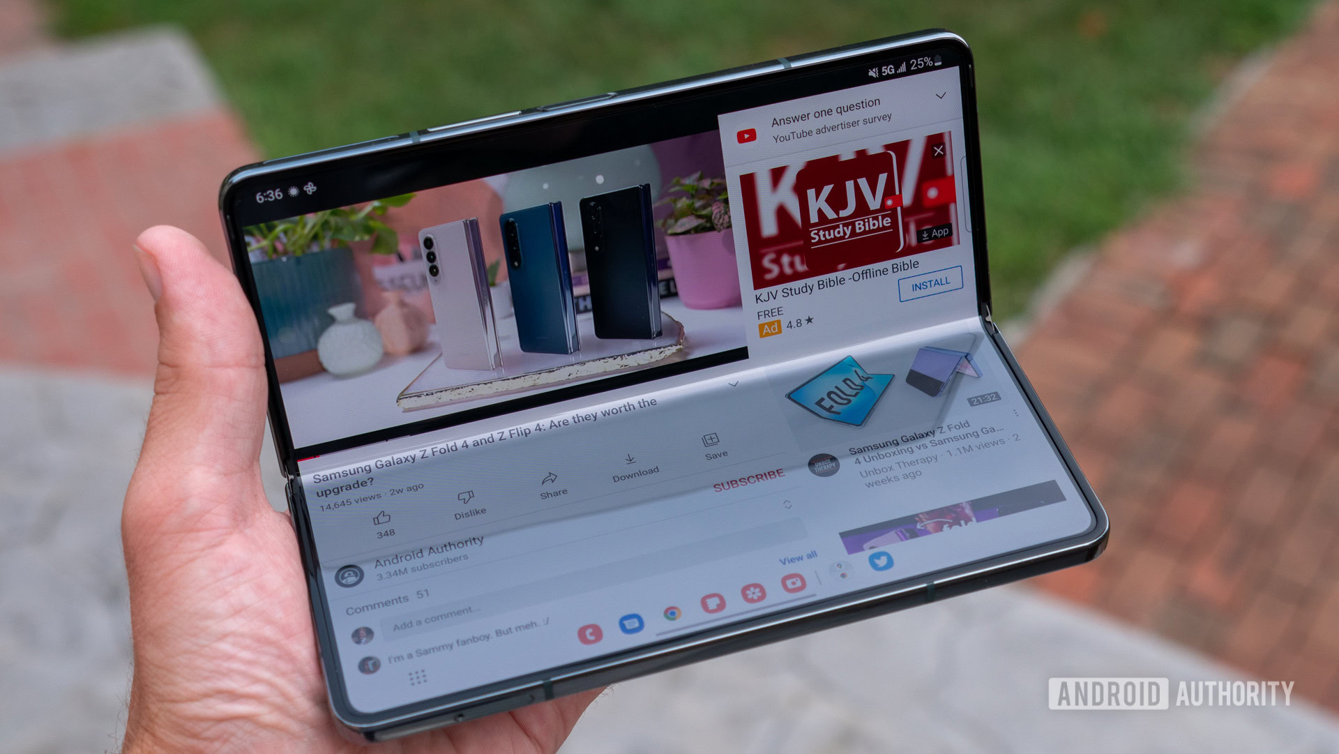 samsung galaxy z fold 4 youtube folded 2