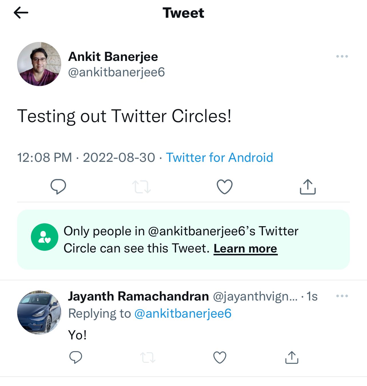 tweet replies from my circle what the other person sees