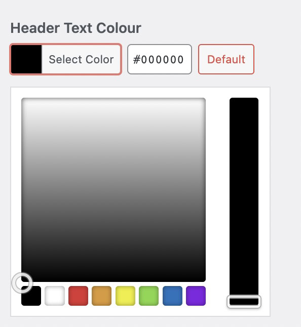 wordpress change color palette