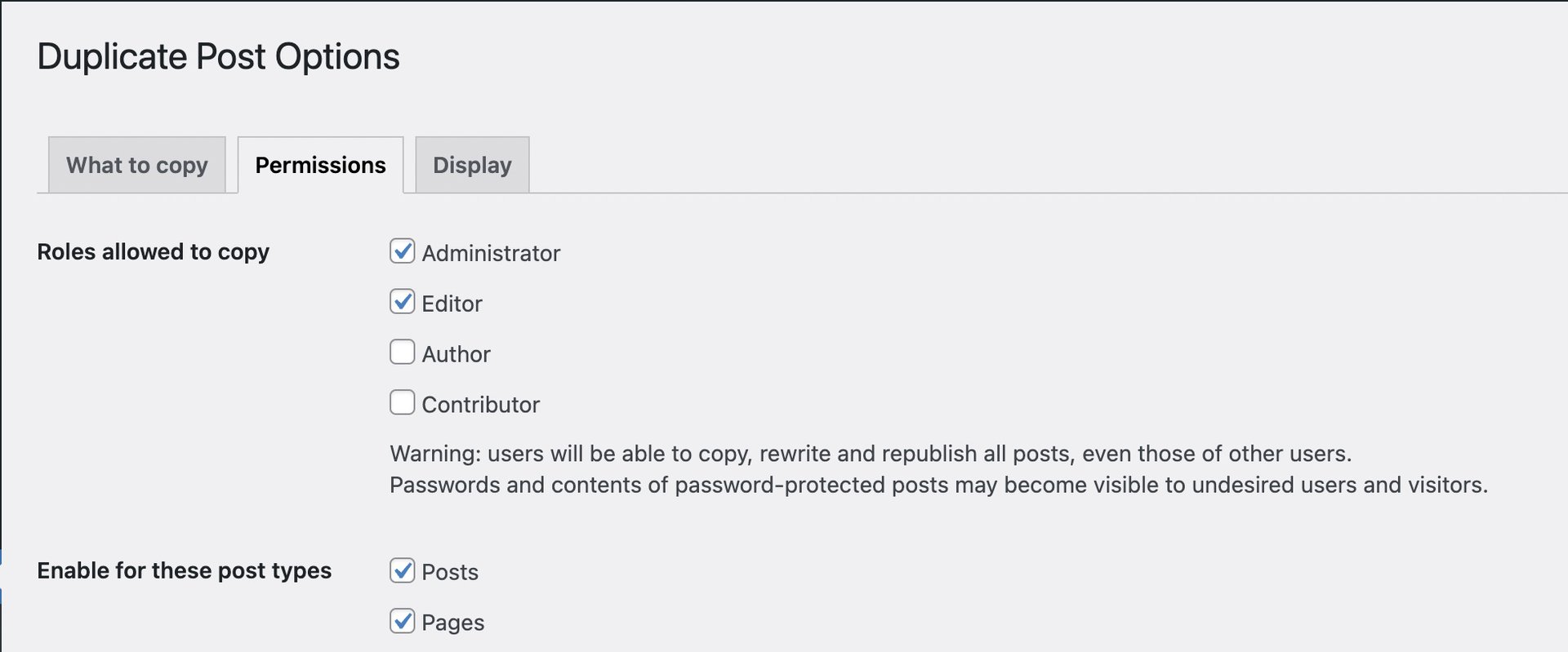 yoast duplicate more settings