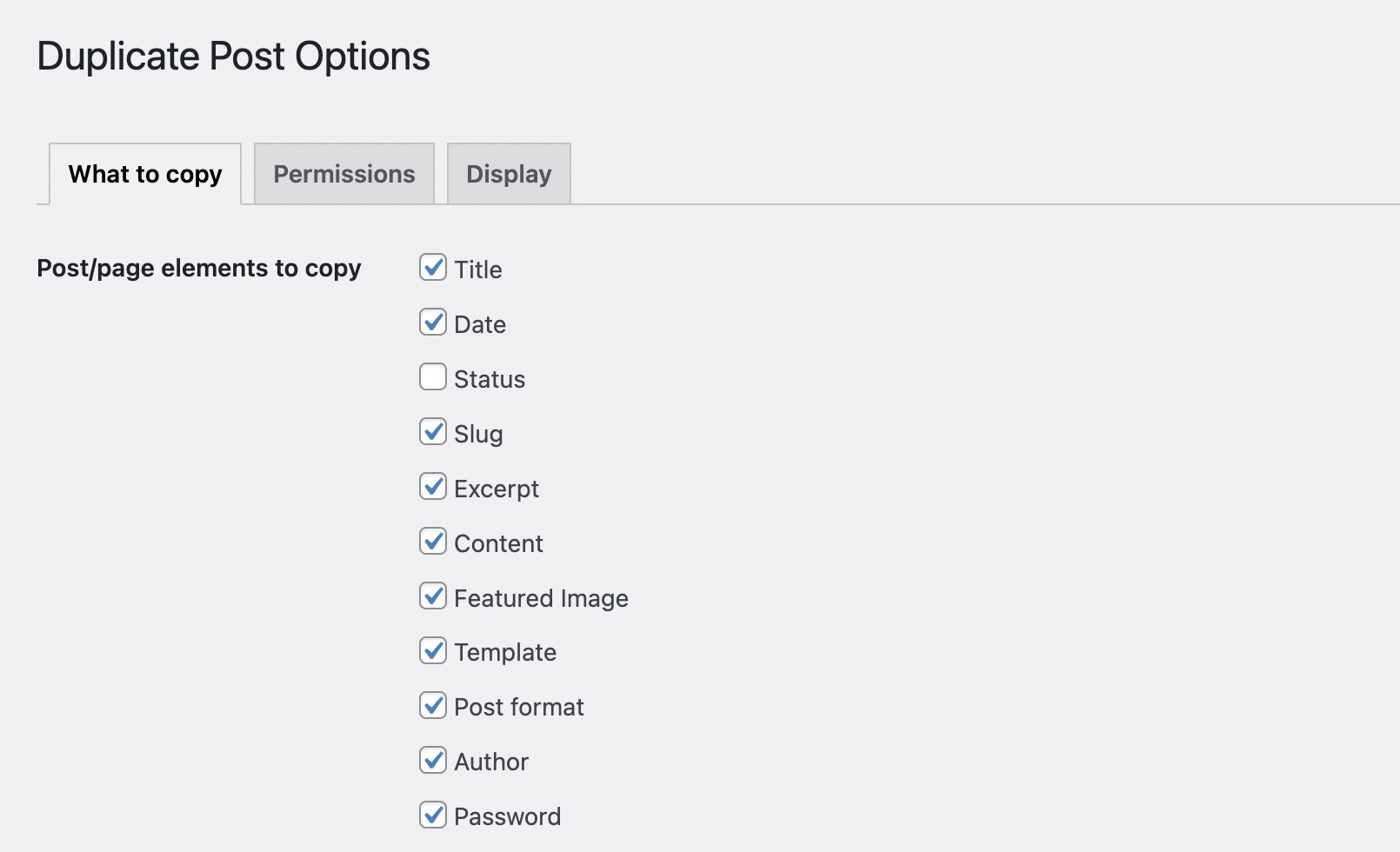 yoast duplicate settings