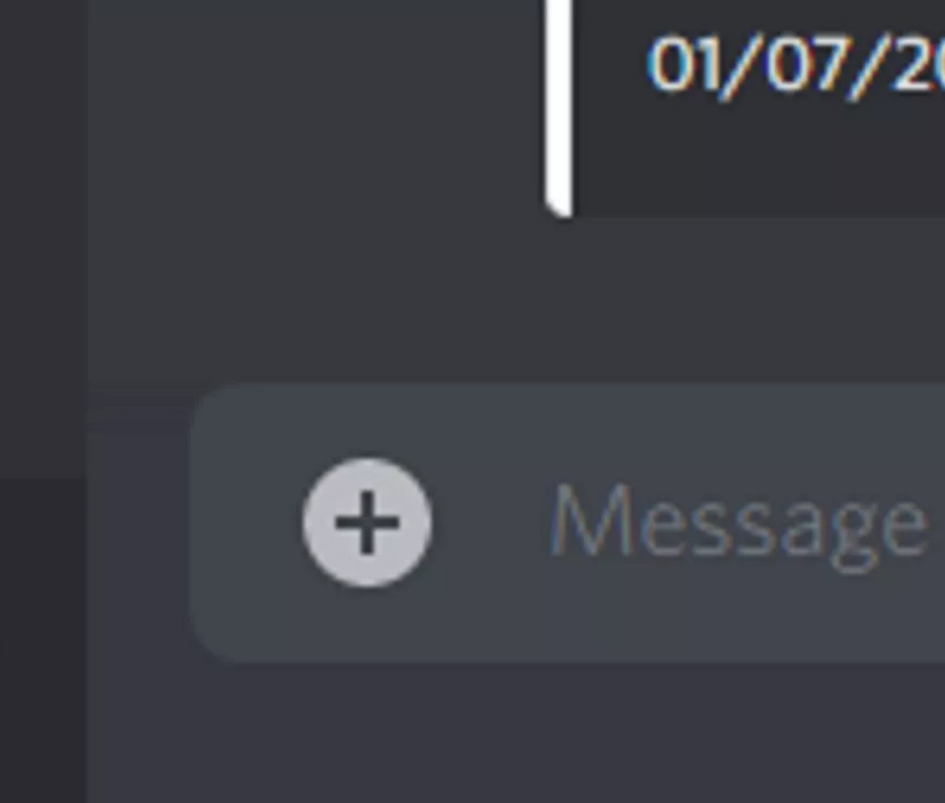 discord message box plus icon