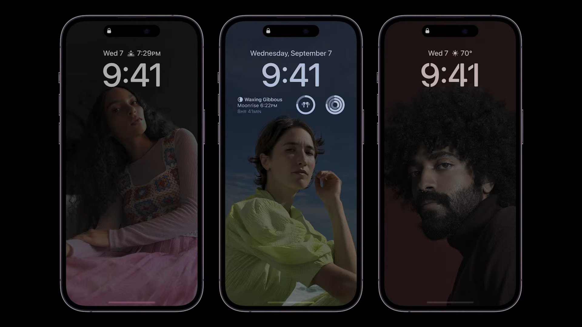 Apple Event 2022 iphone 14 pro lock screen dimmable