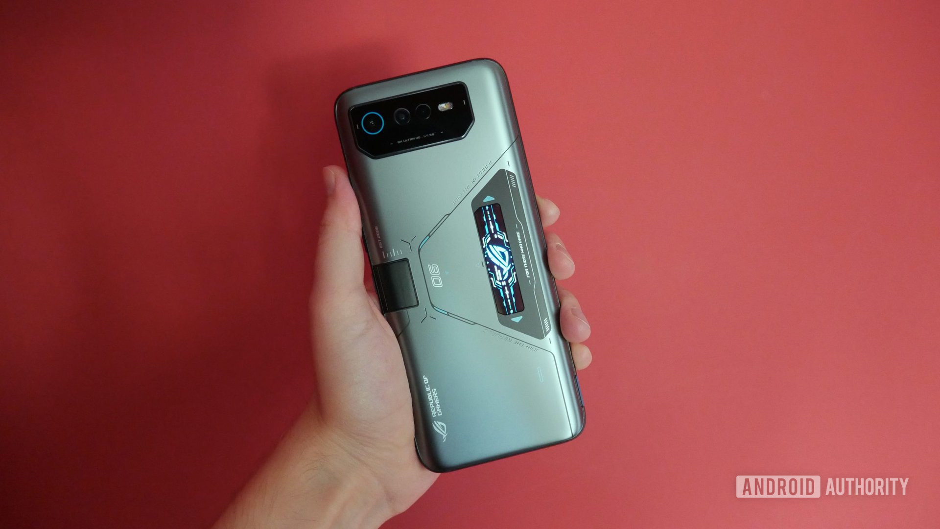 ASUS ROG Phone 6D Ultimate in hand - Phones with an in-display fingerprint scanner