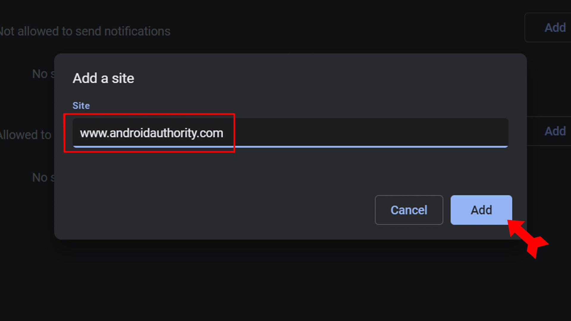 Chrome Notifications Add Website To Allowed List