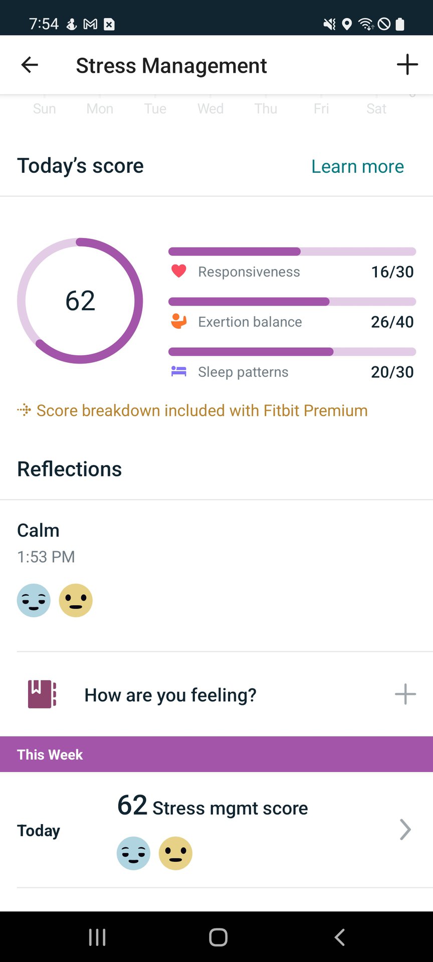 Fitbit Premium Stress Management