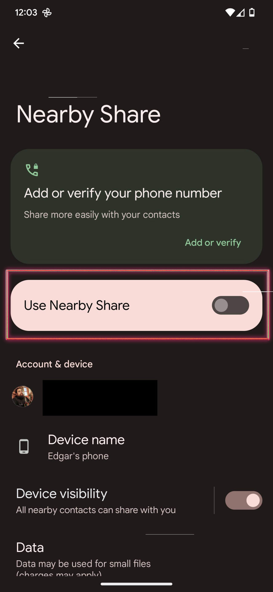 How to activate Nearby Share 4
