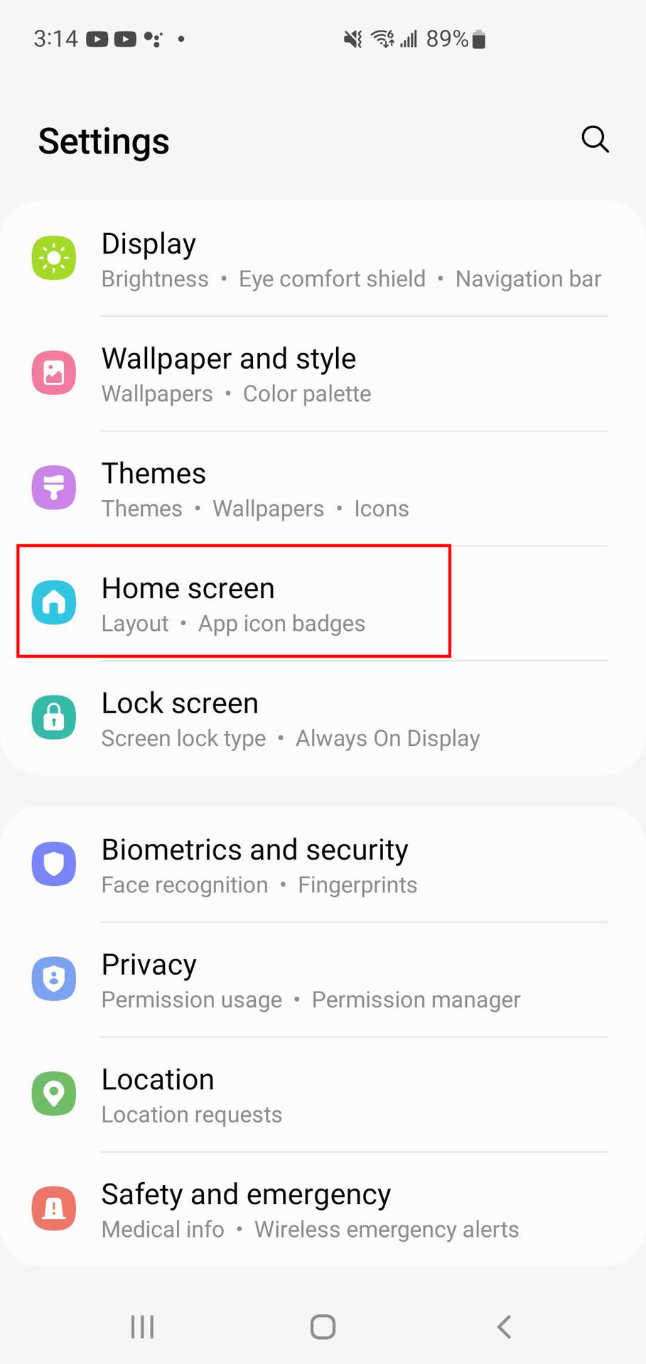 How to change icon size on Samsung phone 1