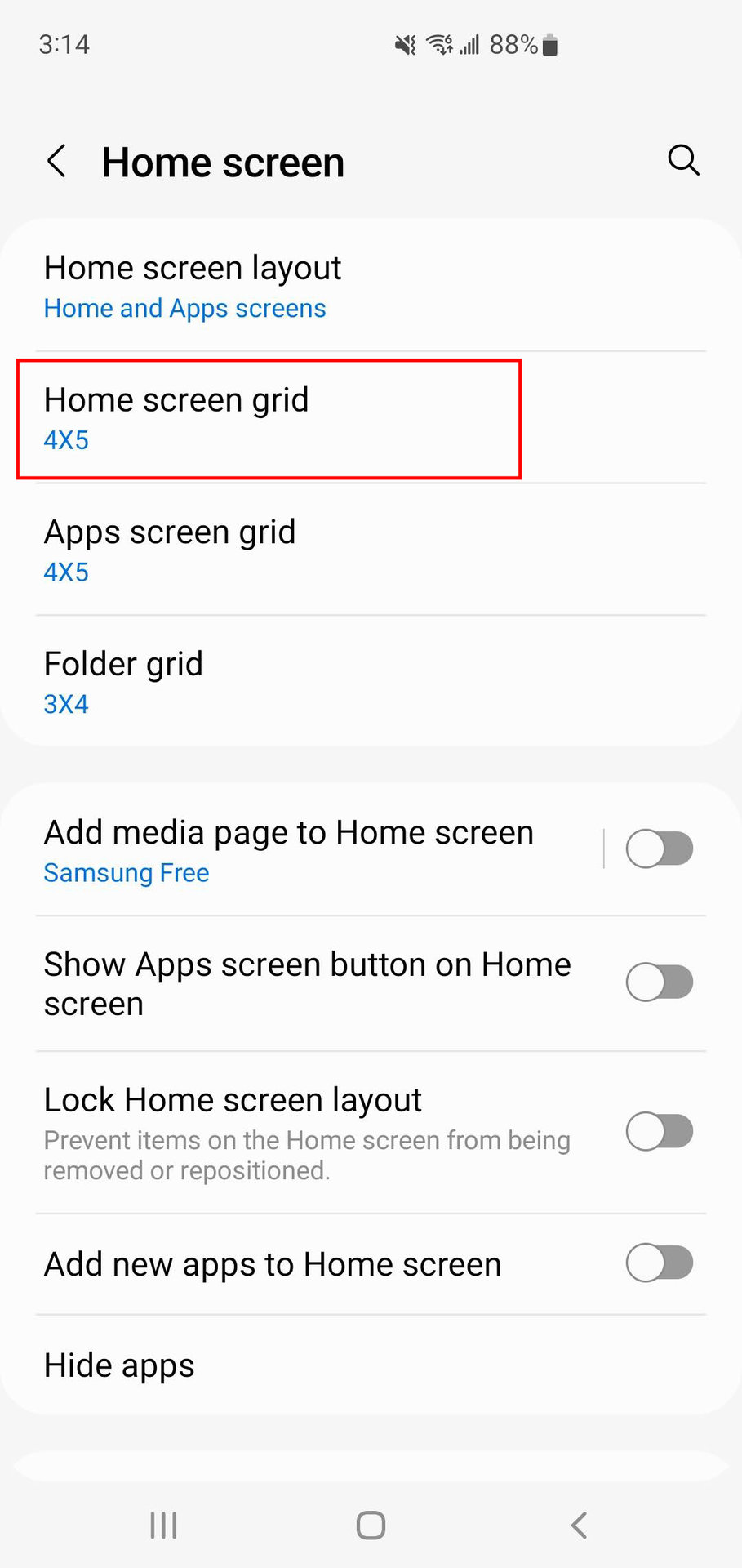 How to change icon size on Samsung phone 2