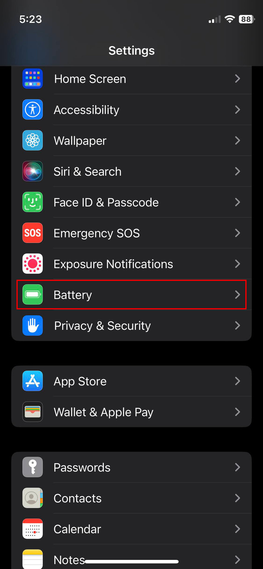 How to check battery usage on iPhone 1