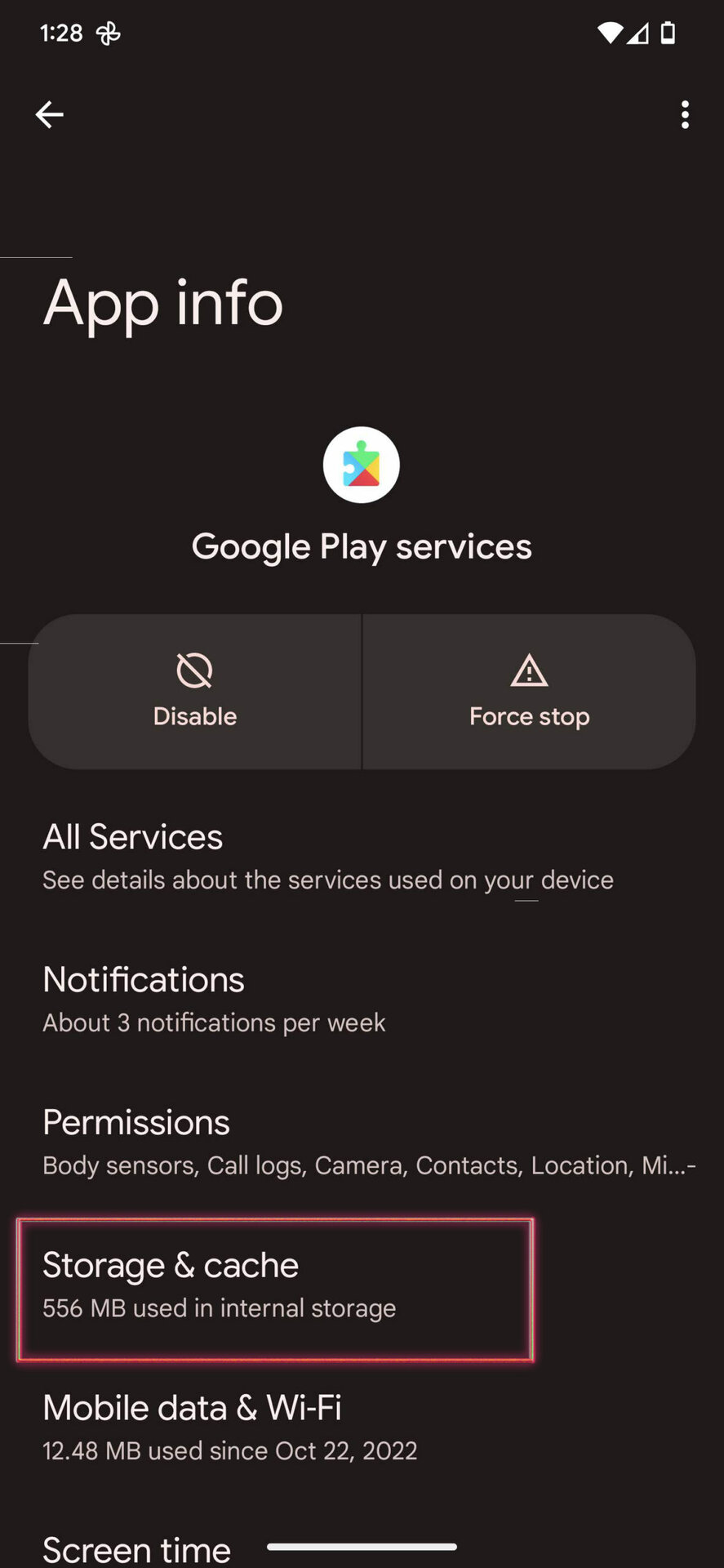 How to clear cache on Google Play Services 4