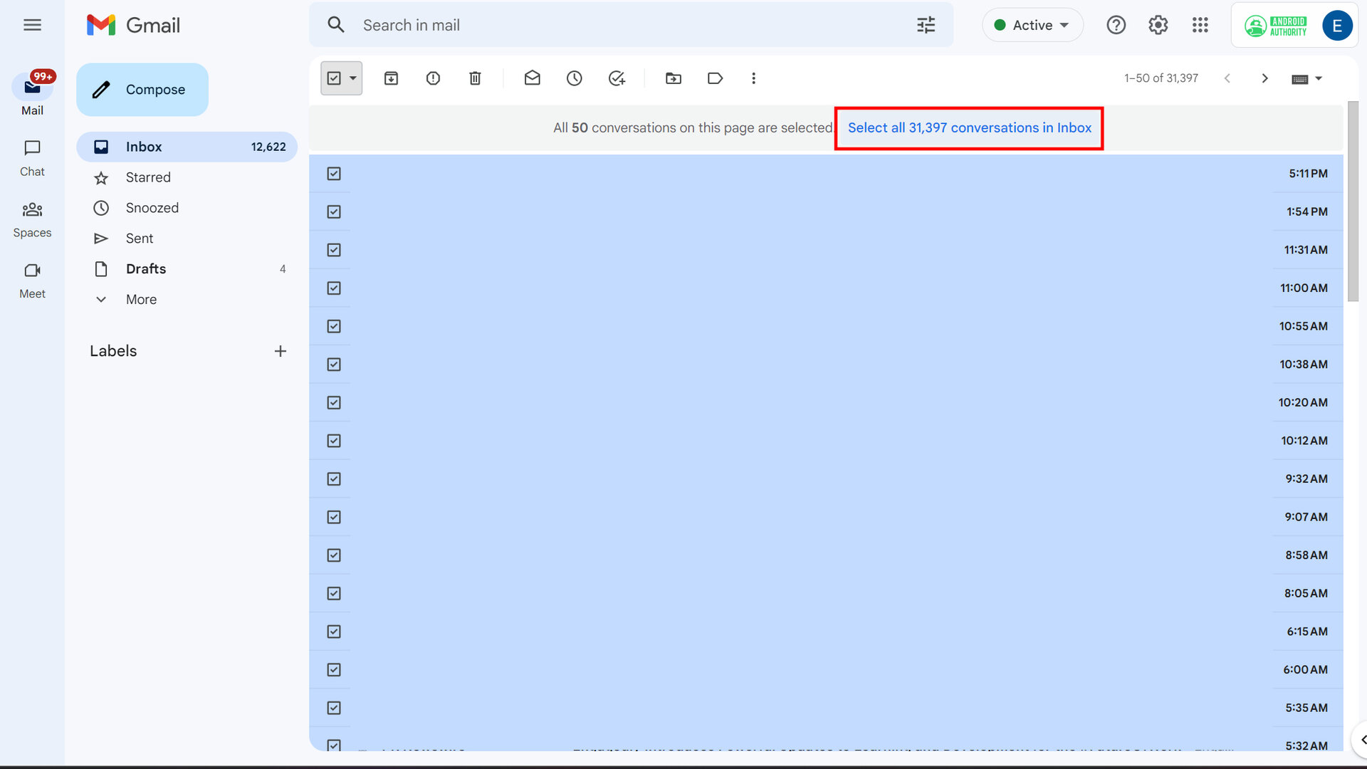 How to delete all emails from Gmail 2