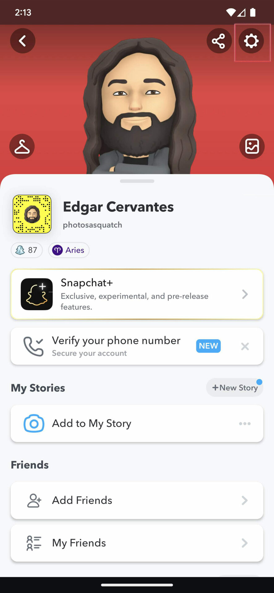 How to edit permissions in Snapchat 1