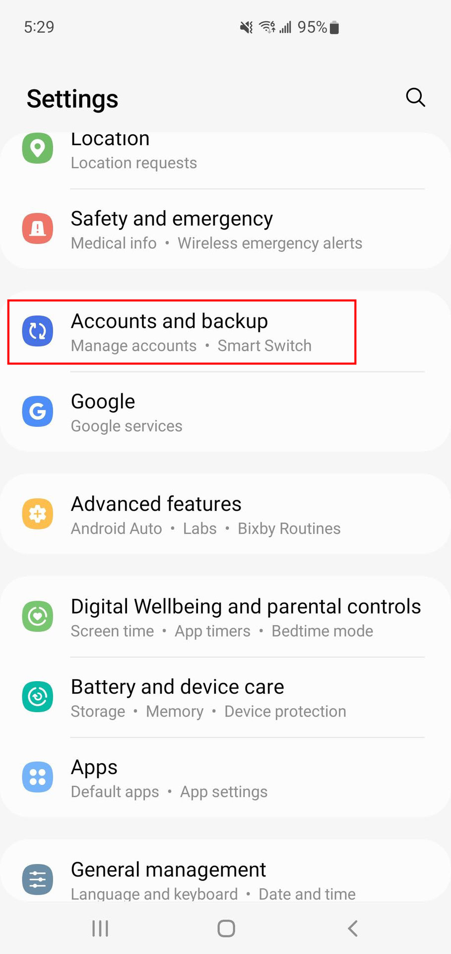 How to remove Google account from Samsung Galaxy S10 Plus 1