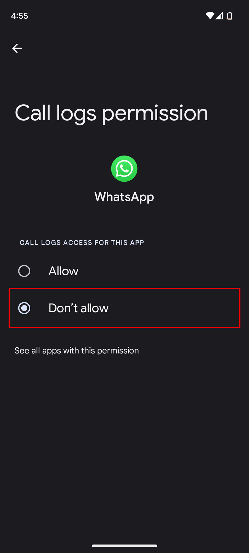 How to remove app permissions on Android 5