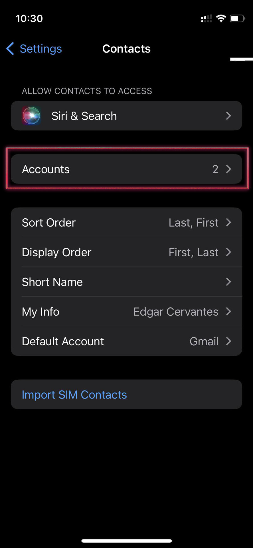 How to sync Contacts to Google on iPhone 2