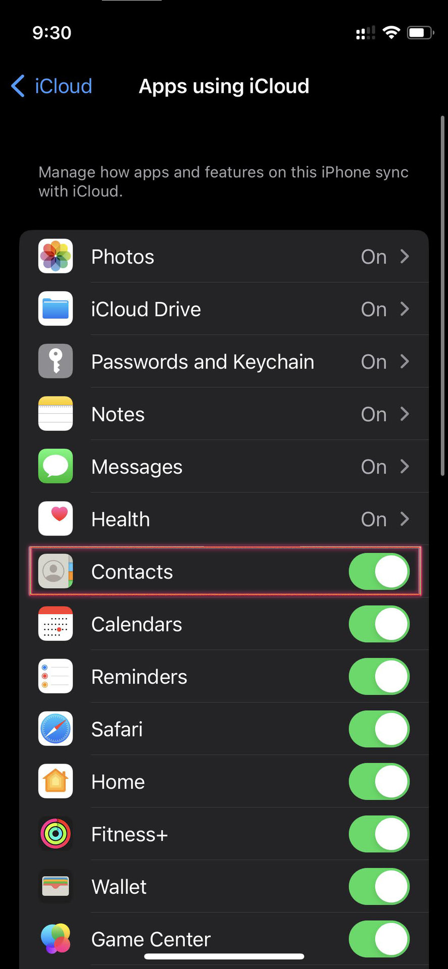 How to sync contacts to iCloud on iPhone 4