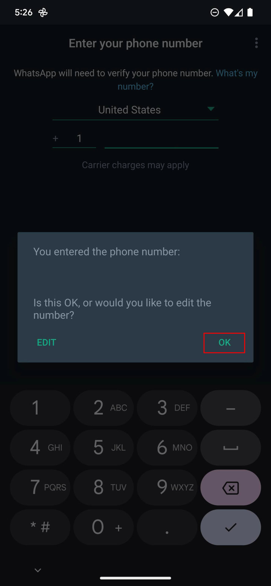 How to use WhatsApp without a SIM using a landline 4