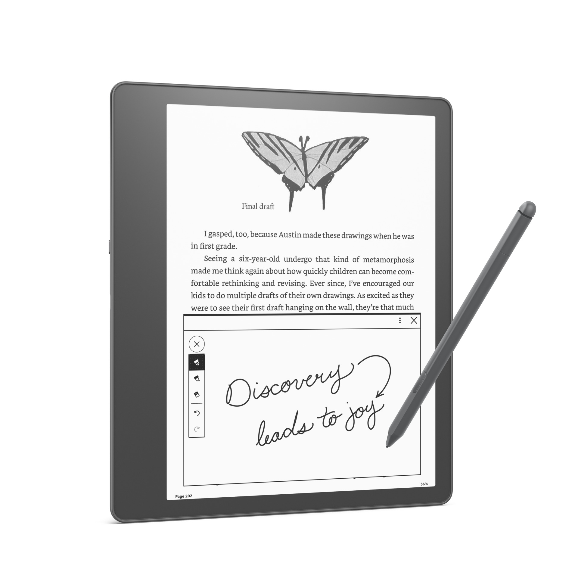 writing on a Kindle Scribe