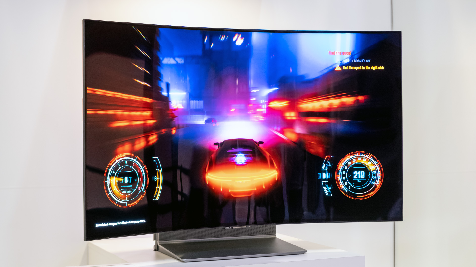 LG OLED Flex Gaming TV curved display