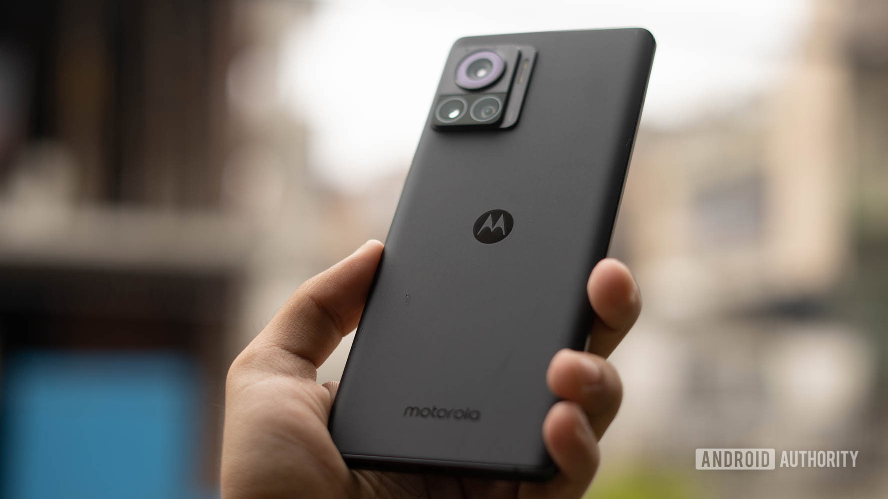 Moto Edge 30 Ultra showing back of the phone in hand