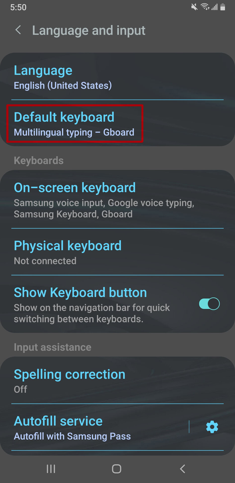 Remove Gboard Default Keyboard