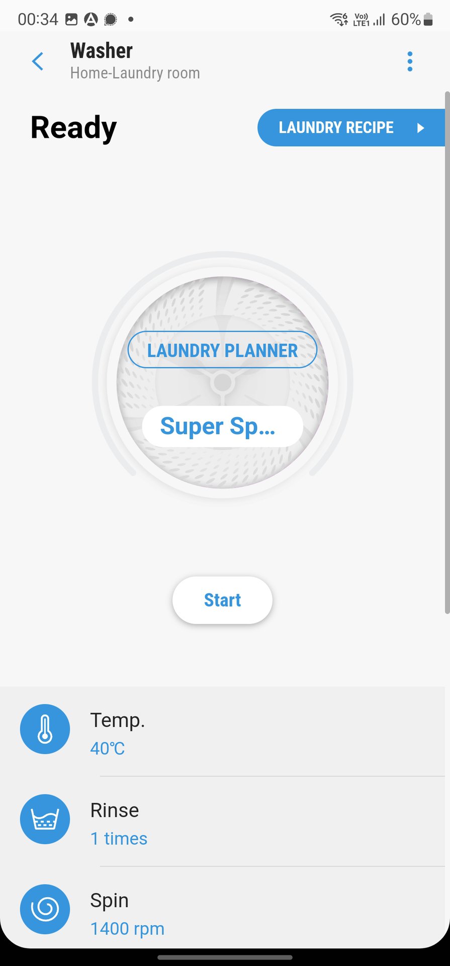 Samsung Washer SmartThings Connected to app