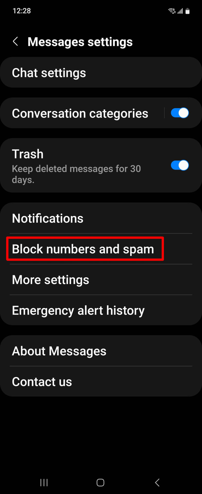 Block Numbers Button 1