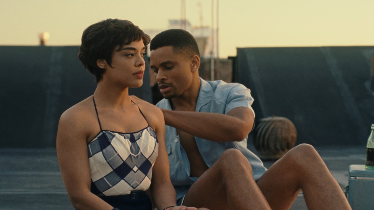 Tessa Thompson and Nnamdi Asomugha in Sylvie's Love - best prime video original movies