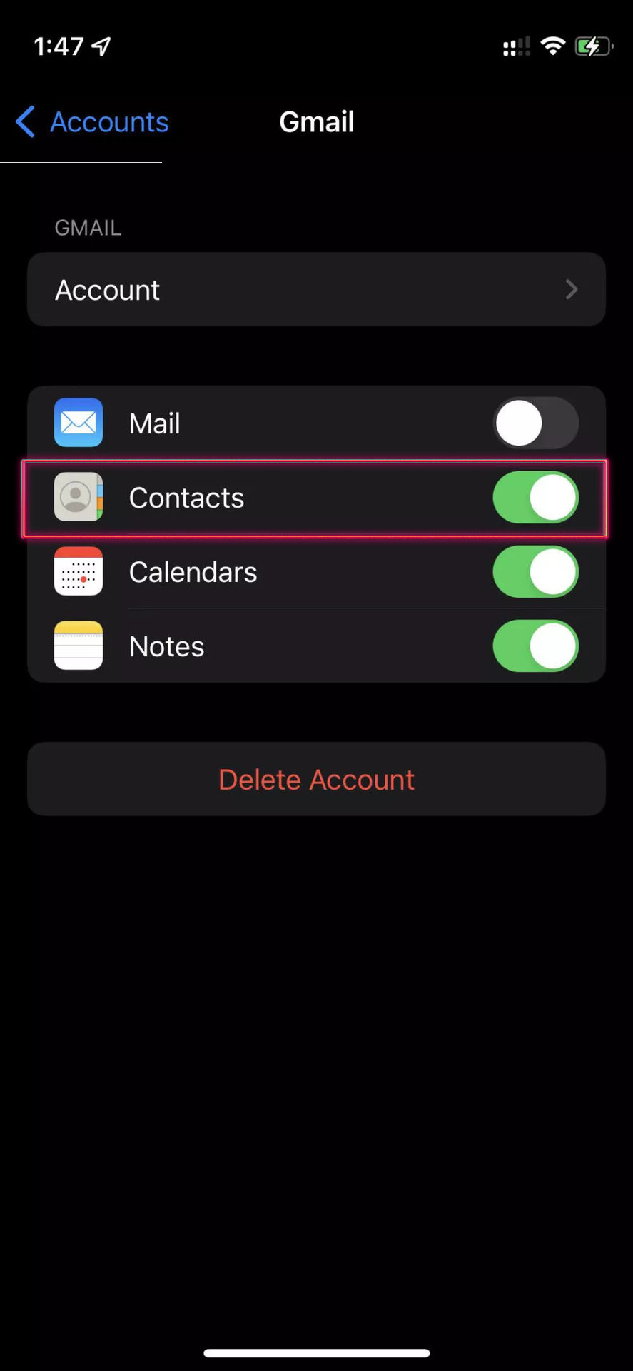 Sync Contacts from iOS to Google 4
