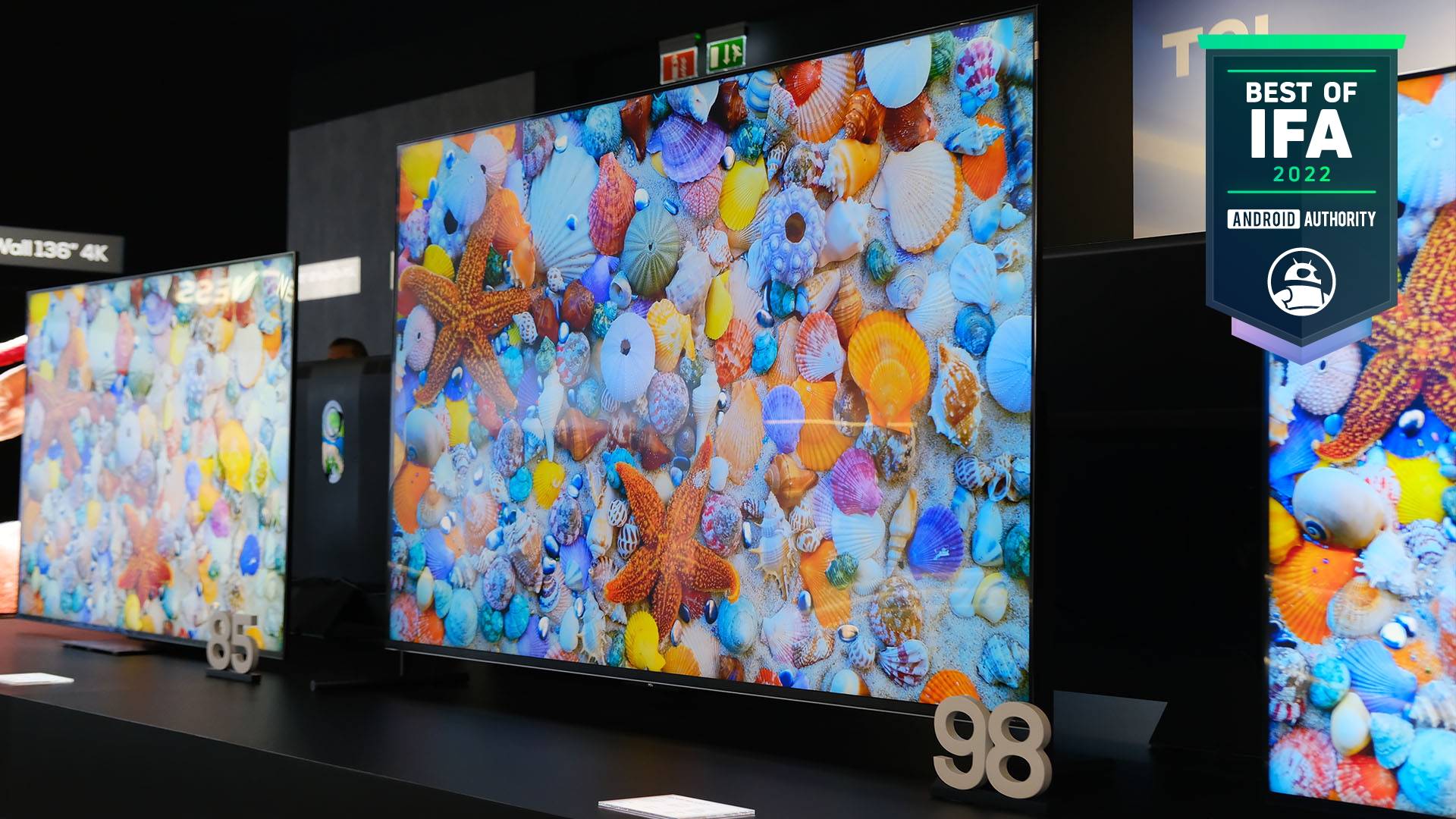 TCL 98 inch mini LED Best of IFA 2022 badged