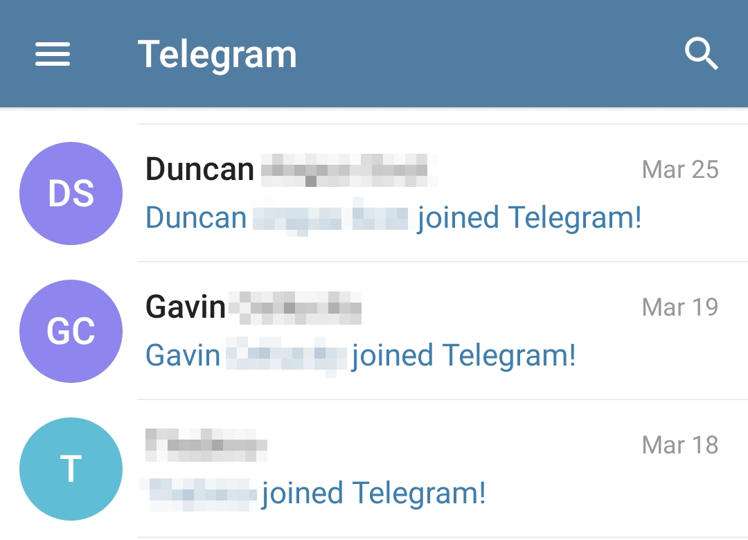 Telegram new contacts 1