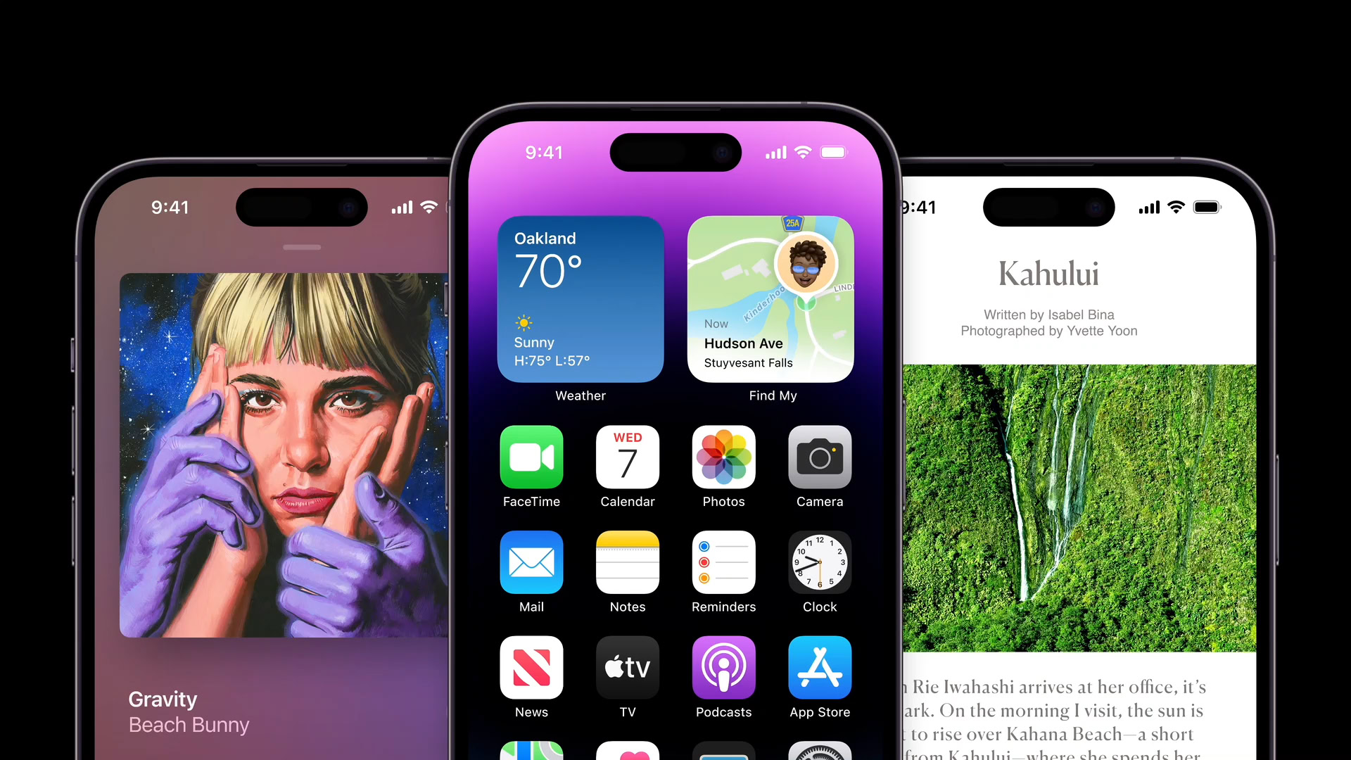 El iPhone 14 Pro en tríptico