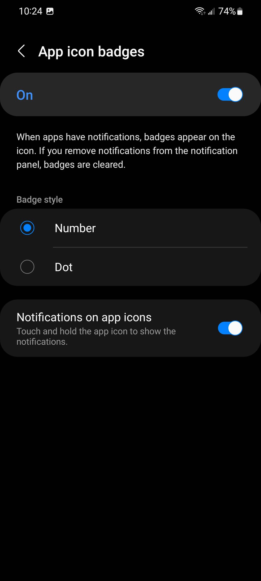 app icon badge options