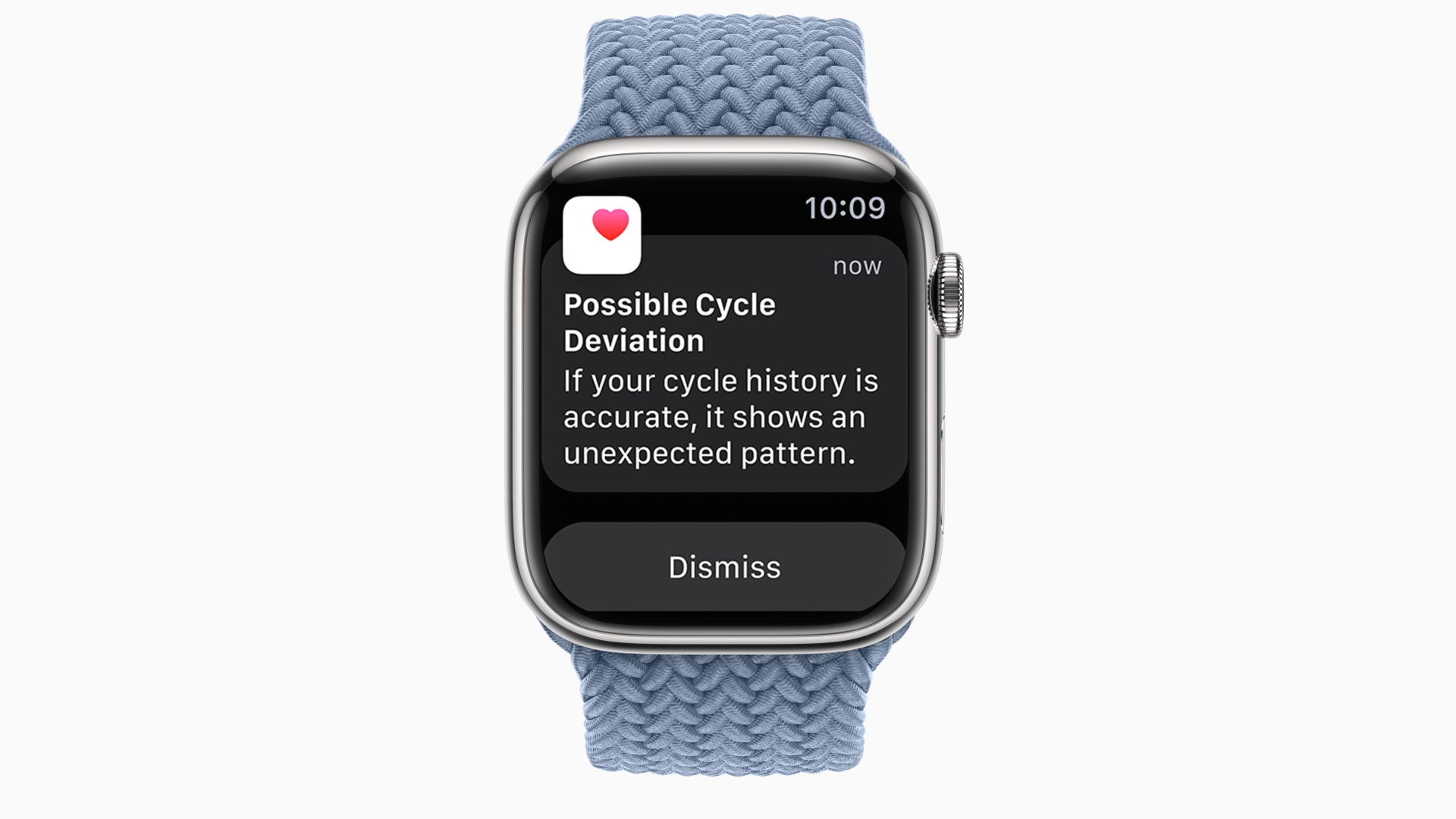 apple watch series 8 cycle tracking blue woven strap