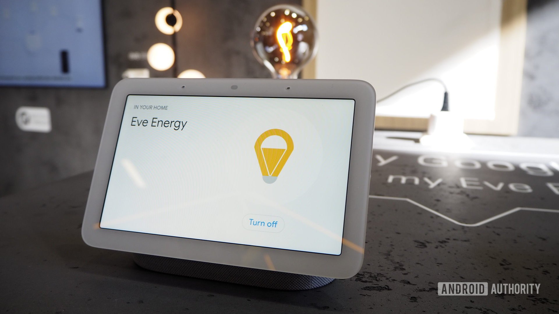 Eve Energy and Lightbulb Google Nest Hub