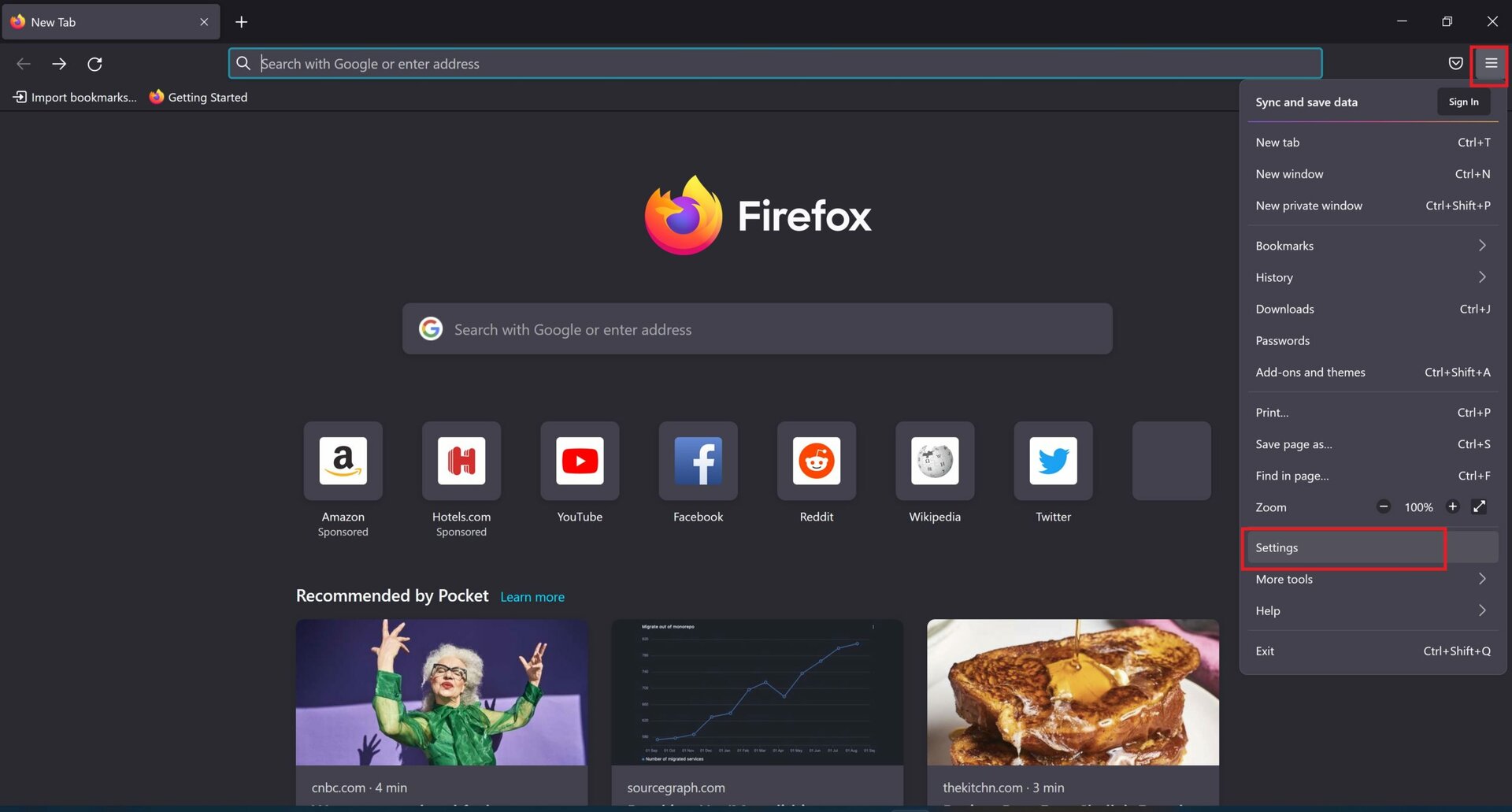 firefox desktop settings