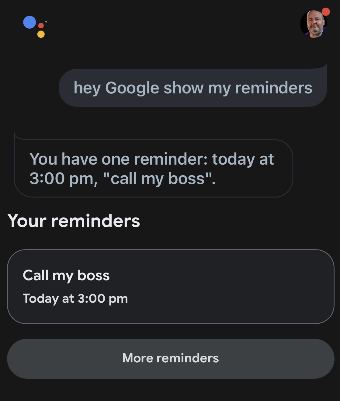 google assistant view reminders 1
