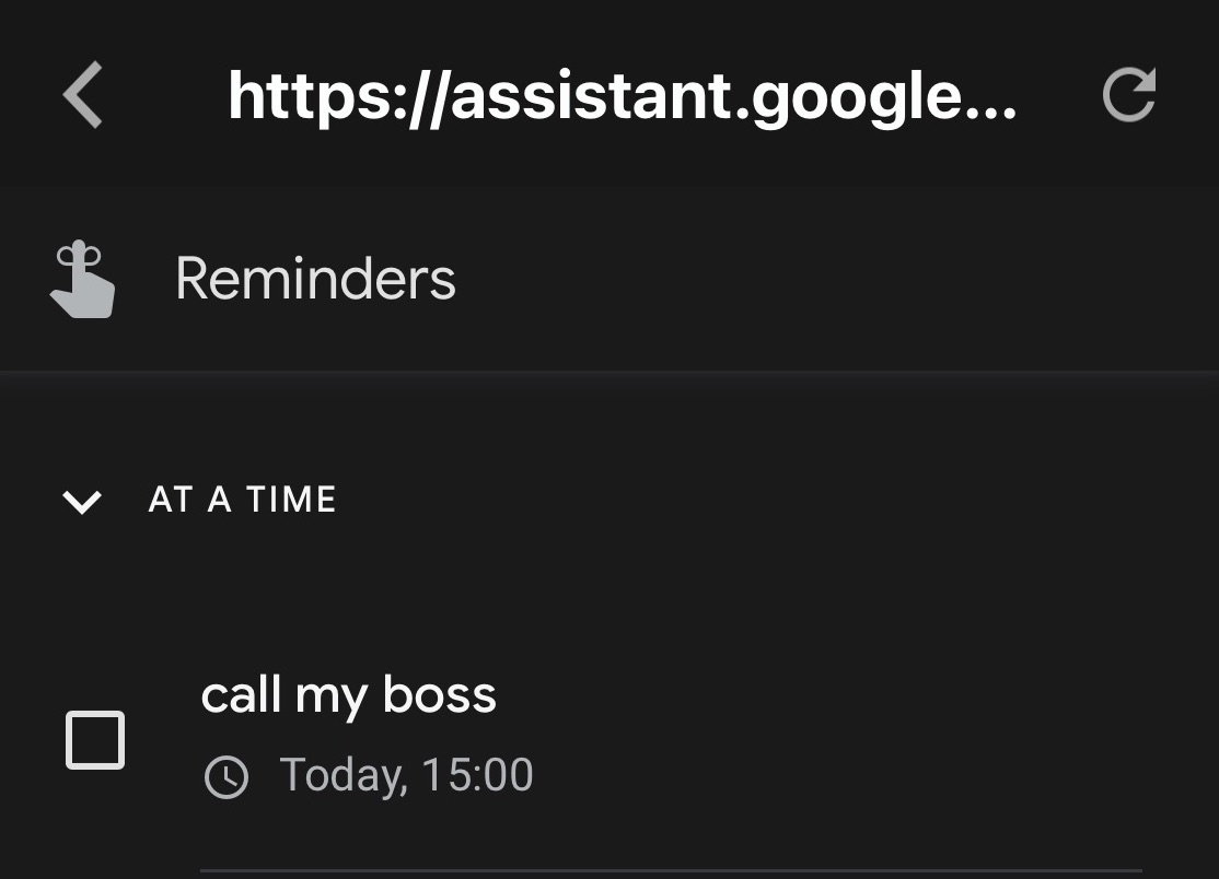 google assistant view reminders