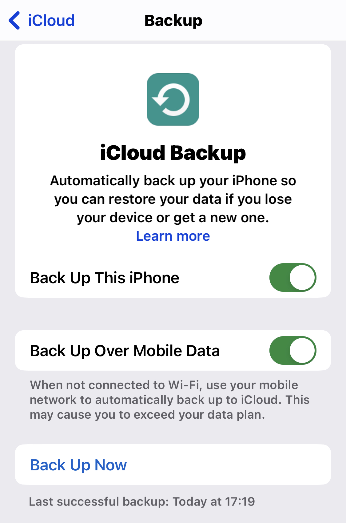 icloud backup on iphone 13 factory reset