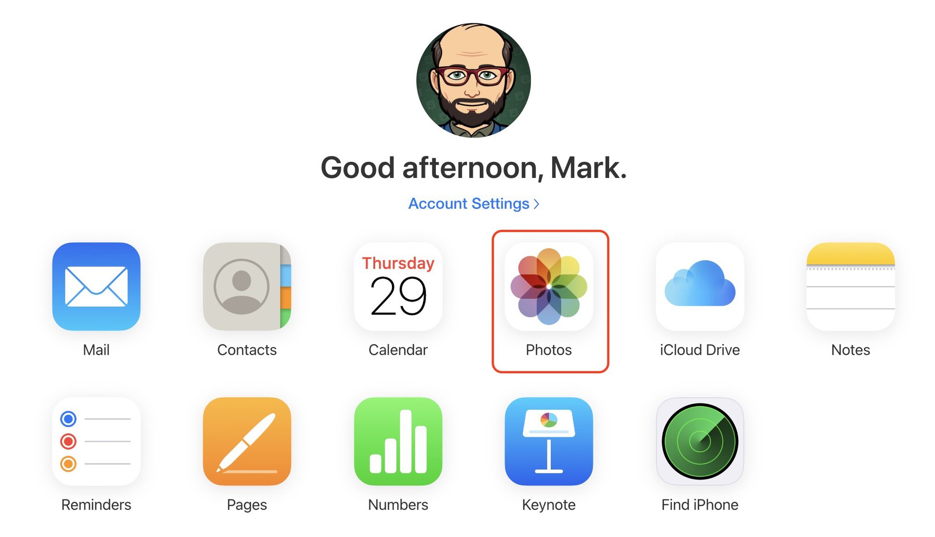 icloud photo album