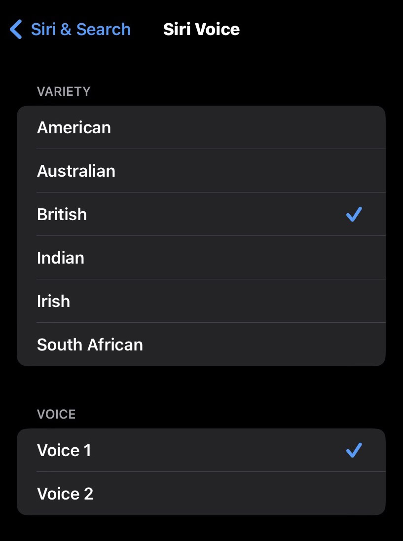 ios change siri voice