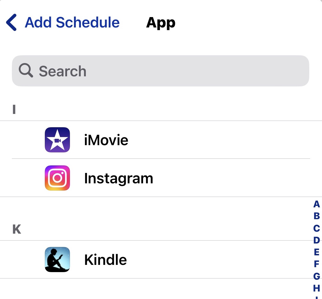 Add apps to ios focus mode