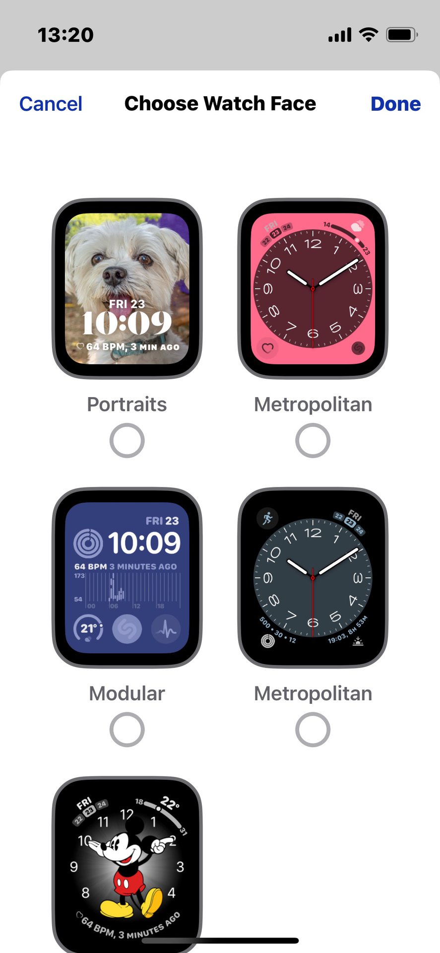 ios focus mode choose apple watch face