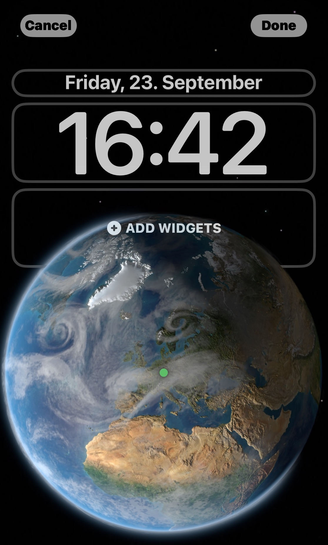 Области виджета экрана блокировки iOS16