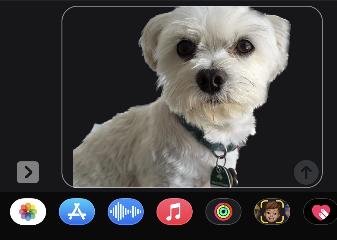 ios16 paste image imessage without background