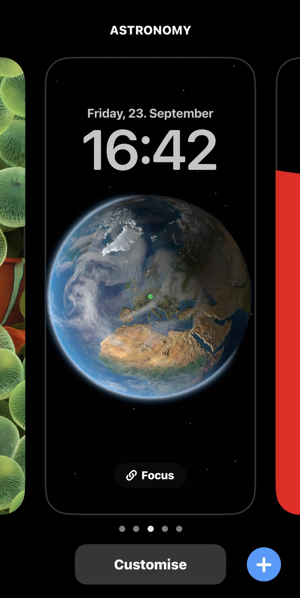 iOS16 בחר מסך נעילה