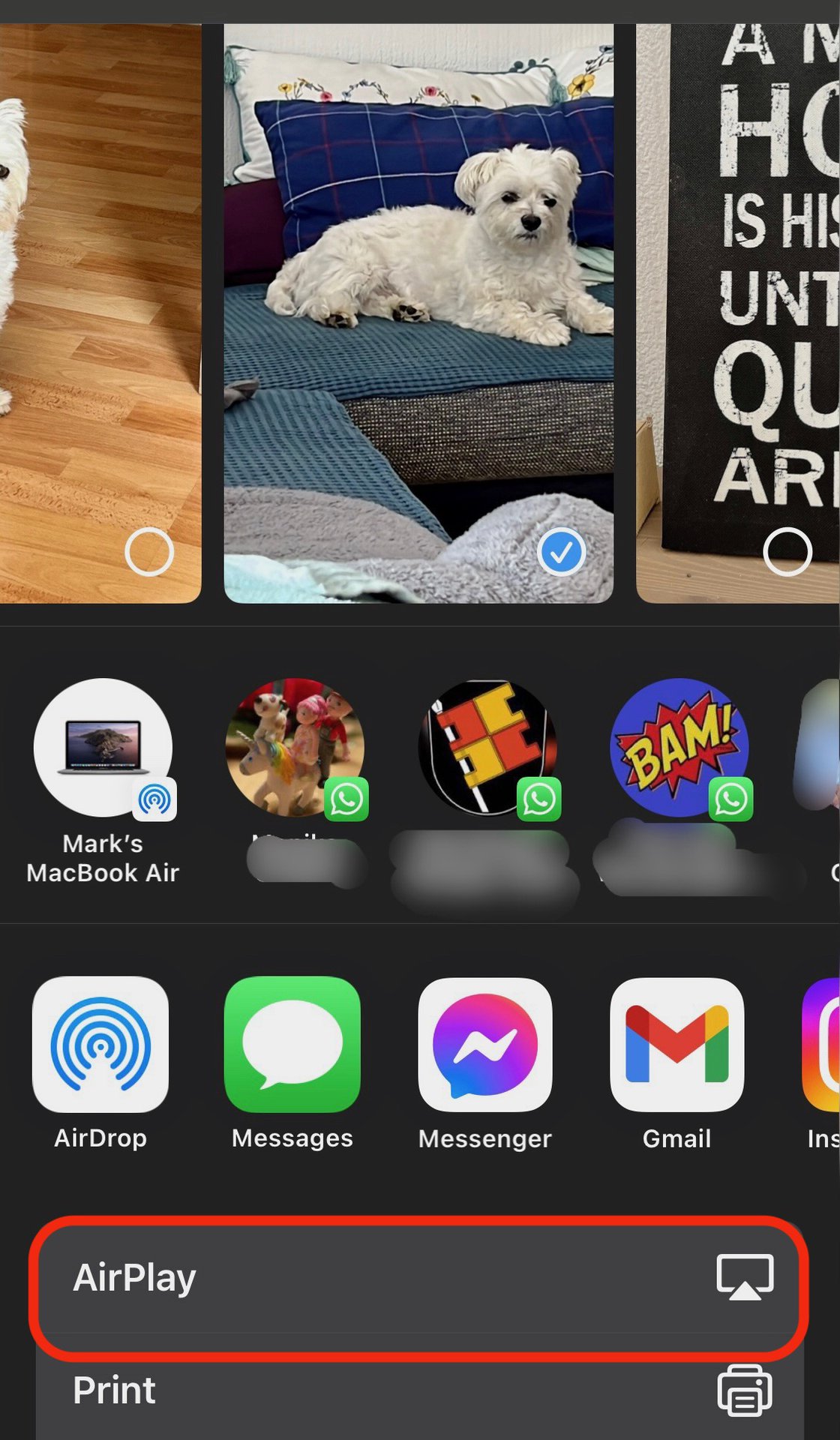 iphone airplay photos app